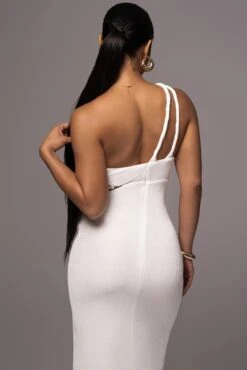 White Scarlet One Shoulder Maxi Dress -Lady Clothing Store PRODUCT JUNE72023 NEWARRIVALS 70