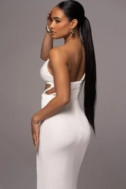 White Scarlet One Shoulder Maxi Dress -Lady Clothing Store PRODUCT JUNE72023 NEWARRIVALS 71