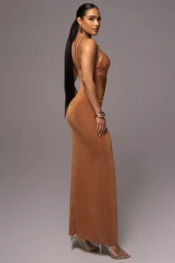 Brown Scarlet One Shoulder Maxi Dress -Lady Clothing Store PRODUCT JUNE72023 NEWARRIVALS 77