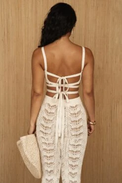 Buttercream She's All That Knit Crop Top -Lady Clothing Store PRODUCT JUNE82023 CROCHET 158