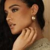Gold Stelia Hoop Earrings -Lady Clothing Store PRODUCT JUNE82023 CROCHET 173