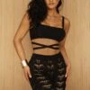 Noir She's All That Knit Crop Top 2 Noir She's All That Knit Crop Top -Lady Clothing Store PRODUCT JUNE82023 CROCHET 234