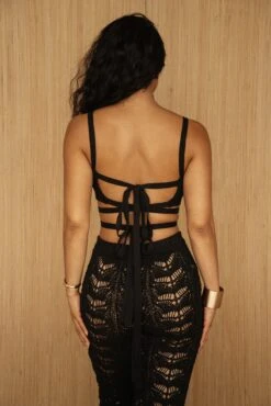 Noir She's All That Knit Crop Top -Lady Clothing Store PRODUCT JUNE82023 CROCHET 239