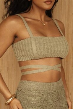 Moss She's All That Knit Crop Top -Lady Clothing Store PRODUCT JUNE82023 CROCHET 53