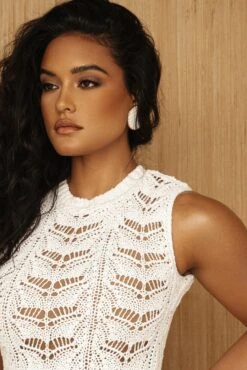 White Mykonos Crochet Midi Dress 18 White Mykonos Crochet Midi Dress -Lady Clothing Store PRODUCT JUNE82023 CROCHET 86