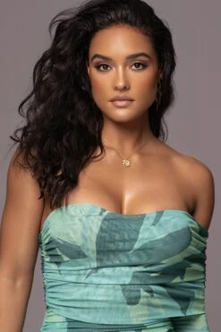 Green Capri Ruched Dress -Lady Clothing Store PRODUCT JUNE82023 NEWARRIVALS 15