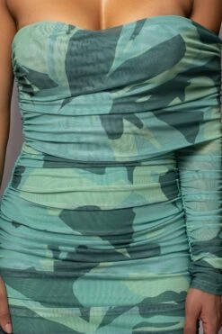 Green Capri Ruched Dress -Lady Clothing Store PRODUCT JUNE82023 NEWARRIVALS 16