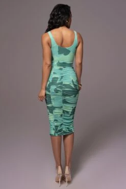 Green Costa Rica Floral Midi Skirt -Lady Clothing Store PRODUCT JUNE82023 NEWARRIVALS 21