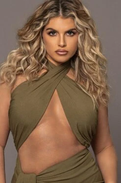 Olive Sahara Dress -Lady Clothing Store PRODUCT MAR132023 25