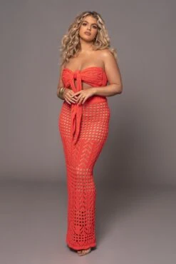 Coral Caribbean Skies Skirt Set -Lady Clothing Store PRODUCT MAR132023 ASAP 3