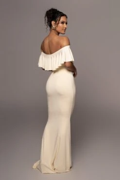 Buttercream Estelle Ruffled Maxi Dress -Lady Clothing Store PRODUCT MAR142022 171