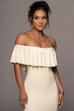 Buttercream Estelle Ruffled Maxi Dress -Lady Clothing Store PRODUCT MAR142022 172