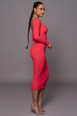 Persimmon Mesmerize Midi Dress -Lady Clothing Store PRODUCT MAR302023 117