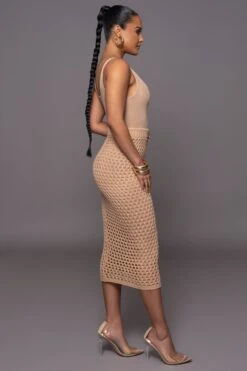 Sand Sunkissed Sweater Knit Skirt -Lady Clothing Store PRODUCT MAR302023 3