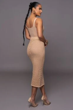 Sand Sunkissed Sweater Knit Skirt -Lady Clothing Store PRODUCT MAR302023 4