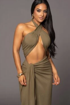 Olive Sahara Dress -Lady Clothing Store PRODUCT MAR82023 13