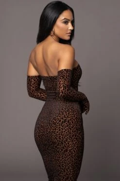 Pecan Leopard Midnight Hour Maxi Dress -Lady Clothing Store PRODUCT MAR82023 ASAP 69