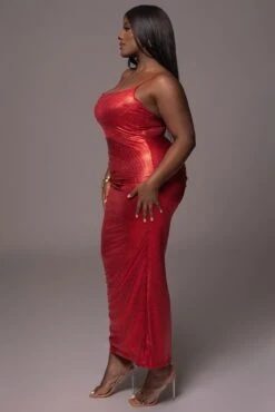 Red Rubi Cowl Neck Cocktail Dress -Lady Clothing Store PRODUCT MAY112023 21