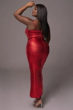 Red Rubi Cowl Neck Cocktail Dress -Lady Clothing Store PRODUCT MAY112023 24