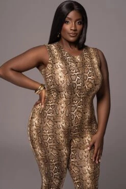 Snakeskin Mystic Jungle Jumpsuit -Lady Clothing Store PRODUCT MAY112023 56