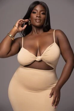 Beige Midnight Memories Midi Dress -Lady Clothing Store PRODUCT MAY112023 74