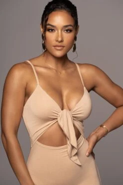 Tan Soulmate Cut Out Dress -Lady Clothing Store PRODUCT MAY132022 5