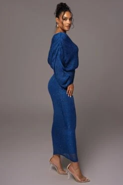 Blue Night Sky Sequin Skirt Set -Lady Clothing Store PRODUCT MAY172023 110