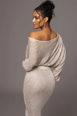 Beige Night Sky Sequin Skirt Set 17 Beige Night Sky Sequin Skirt Set -Lady Clothing Store PRODUCT MAY172023 127