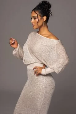 Beige Night Sky Sequin Skirt Set 21 Beige Night Sky Sequin Skirt Set -Lady Clothing Store PRODUCT MAY172023 128