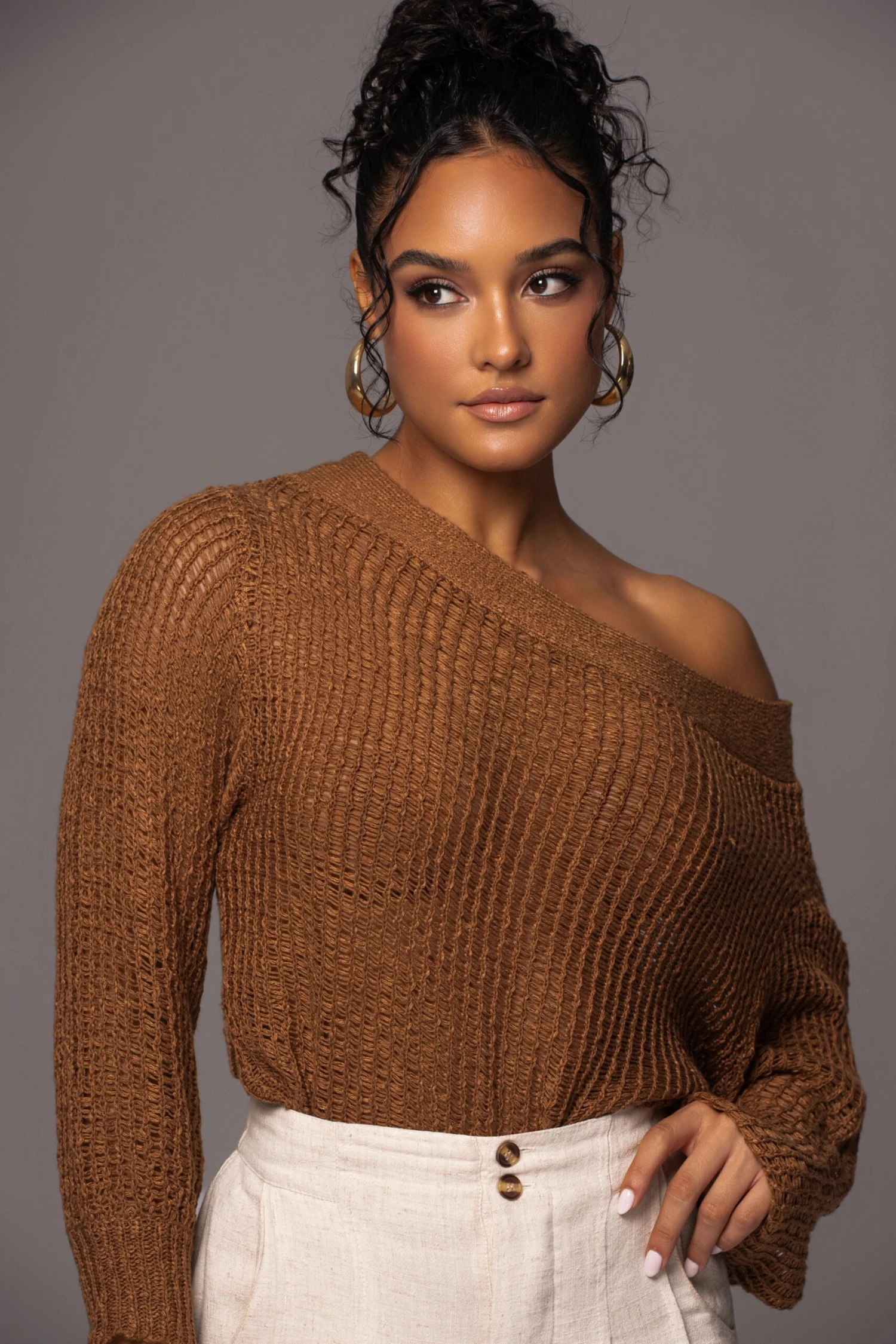 Pecan No Turning Back Off-Shoulder Top 6 Pecan No Turning Back Off-Shoulder Top - Image 4