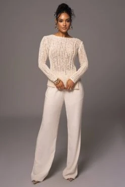 Light Beige Hideaway Crochet Knit Top 18 Light Beige Hideaway Crochet Knit Top -Lady Clothing Store PRODUCT MAY172023 27