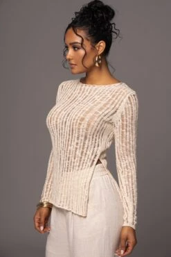 Light Beige Hideaway Crochet Knit Top 15 Light Beige Hideaway Crochet Knit Top -Lady Clothing Store PRODUCT MAY172023 32