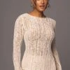 Light Beige Hideaway Crochet Knit Top 1 Light Beige Hideaway Crochet Knit Top -Lady Clothing Store PRODUCT MAY172023 33