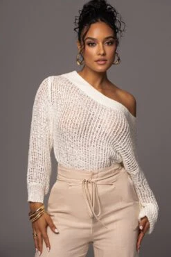 Ivory No Turning Back Off-Shoulder Top