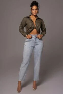 Olive Castella Twist Front Top -Lady Clothing Store PRODUCT MAY172023 99