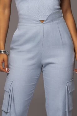 Blue Better Half Linen Utility Pants -Lady Clothing Store PRODUCT MAY172023 JUNEDROP1 12
