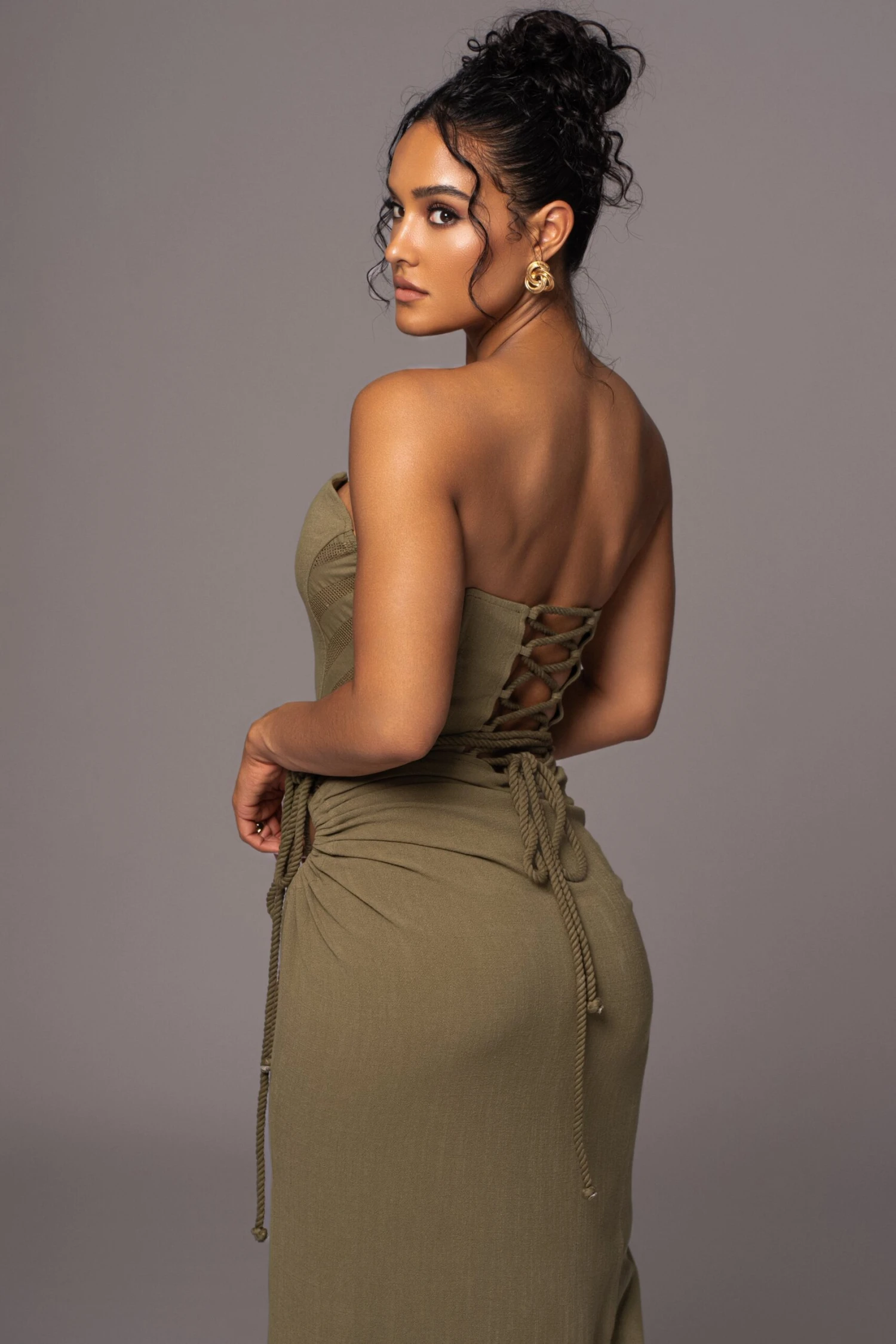 Olive Destination Linen Skirt Set 17 Olive Destination Linen Skirt Set - Image 15