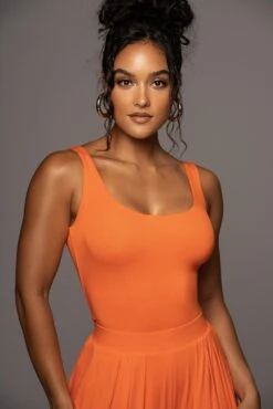 Jluxbasix Tangerine Classic Cut Tank -Lady Clothing Store PRODUCT MAY202022 MISSING 35