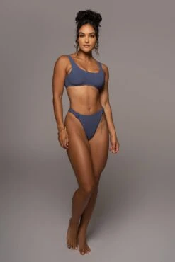 Indigo Blesse Ribbed Bikini Set