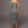 Green Vixen One Shoulder Dress -Lady Clothing Store PRODUCT MAY22022 194