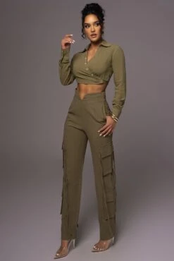 Olive Better Half Linen Utility Pants -Lady Clothing Store PRODUCT MAY232023 JUNEDROP1 187