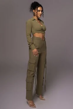 Olive Better Half Linen Utility Pants -Lady Clothing Store PRODUCT MAY232023 JUNEDROP1 189