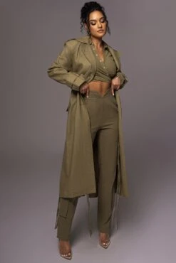 Olive One Step Closer Linen Coat -Lady Clothing Store PRODUCT MAY232023 JUNEDROP1 206