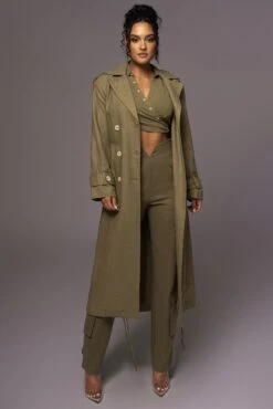 Olive One Step Closer Linen Coat -Lady Clothing Store PRODUCT MAY232023 JUNEDROP1 208