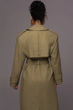Olive One Step Closer Linen Coat -Lady Clothing Store PRODUCT MAY232023 JUNEDROP1 212