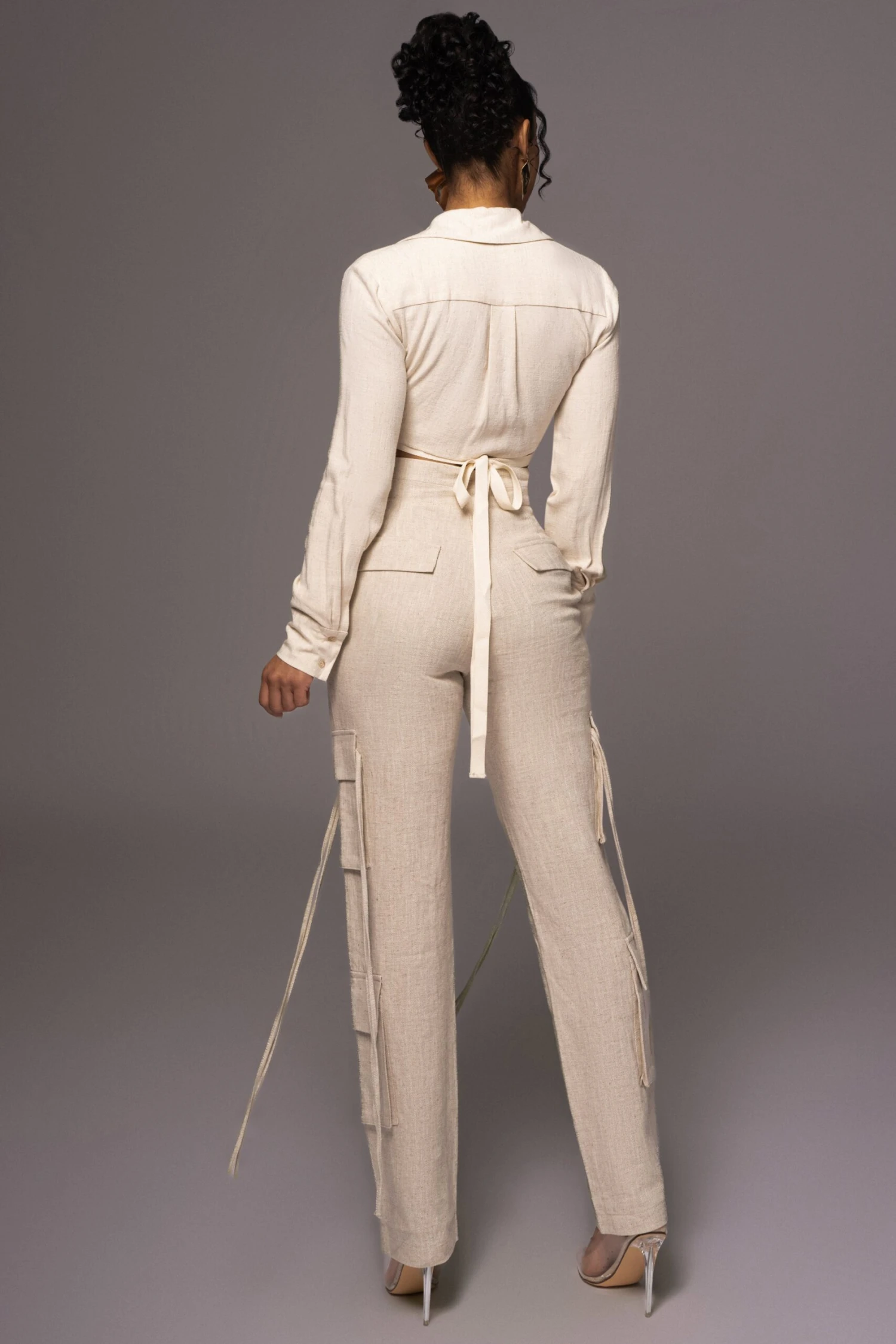 Natural Drift Away Linen Wrap Top 12 Natural Drift Away Linen Wrap Top - Image 10