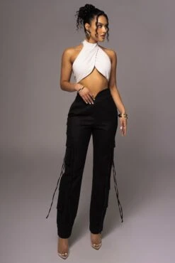 Black Better Half Linen Utility Pants -Lady Clothing Store PRODUCT MAY232023 JUNEDROP1 276