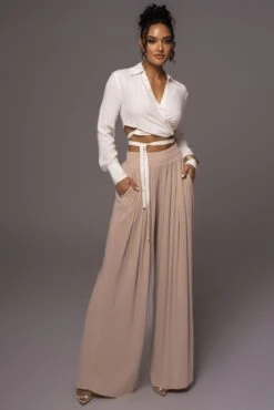 Beige After Sunset Pleated Pants -Lady Clothing Store PRODUCT MAY232023 JUNEDROP1 70
