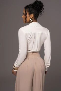 White Drift Away Linen Wrap Top -Lady Clothing Store PRODUCT MAY232023 JUNEDROP1 75