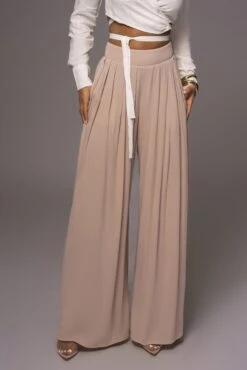 Beige After Sunset Pleated Pants -Lady Clothing Store PRODUCT MAY232023 JUNEDROP1 80
